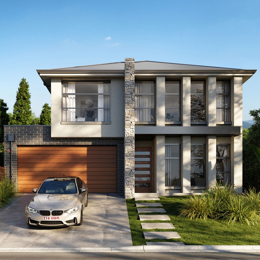 3d view of a townhouse in Australia